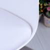 Tesla Krom Ayaklı Bar Sandalyesi (Beyaz Sırt Beyaz Minder)