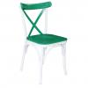Paris Thonet Metal Sandalye Yeşil Beyaz