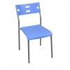 Ses poliproplen metal ayaklı plastik sandalye mavi