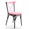 Paris Thonet Metal Sandalye Pembe