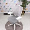 Tokyo Beyaz Ayaklı Sabit Kollu Müdür Koltuğu (Açık Gri Keten & File)