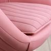 İstiridye krom Ayaklı Çalışma Koltuğu (Pembe Lakos Kumaş)