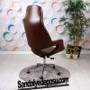 Wagner Müdür Ve Yönetici Koltuğu (Koyu Kahverengi Deri)