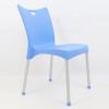 Tuğra kolçaksız plastik sandalye mavi