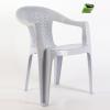Hasırlı kollu plastik sandalye beyaz