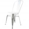 Tolix kolsuz metal sandalye beyaz parlak