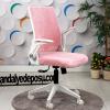 Alis Beyaz Plastik Ayaklı Hareketli Kollu Çalışma Koltuğu Ve Ofis Koltuğu ( Pembe Welsoft Kumaş)