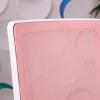 Alis Beyaz Plastik Ayaklı Hareketli Kollu Çalışma Koltuğu Ve Ofis Koltuğu ( Pembe File Kumaş)