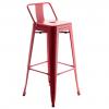 Sırtlı Tolix Bar Sandalyesi Kırmızı Mat