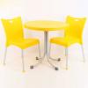 80 Çap Tuğra Kafeterya Masası Takımı Sarı