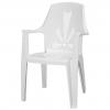 Kurdale Kollu Plastik Sandalye Beyaz