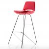 Rasko Eyfel krom ayaklı bar sandalyesi 75 h Kırmızı