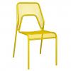Güneş 2 kolsuz metal sandalye sarı