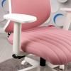 Tokyo Beyaz Plastik Ayaklı Çalışma Ve Ofis Koltuğu (Pembe Lakos Kumaş)