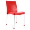 Hira kolsuz plastik sandalye kırmızı