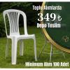 2,5 kg kolsuz plastik sandalye beyaz