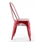 Tolix kolsuz metal sandalye kırmızı
