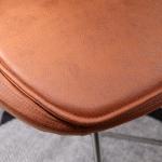 Simge Krom Eyfel Ayaklı Bar Sandalyesi (Kahve Nubuk)