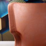 Simge Ceviz Ahşap Ayaklı Bar Sandalyesi (Kahve Nubuk)