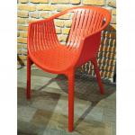 Olnira Kollu Plastik Sandalye Kırmızı