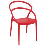 Pıa Kırmızı Plastik Sandalye