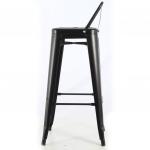 Sırtlı Tolix Bar Sandalyesi Siyah (Sınırlı adet için )