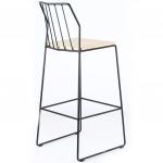 Liz Özel Tasarım Metal Bar Sandalyesi Siyah 75 cm