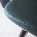 Rasko Bakır Renk Kaplama Bar Sandalyesi (Mat Yeşil Deri)