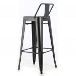 Sırtlı Tolix Bar Sandalyesi Siyah (Sınırlı adet için )