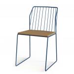 Liz Özel Tasarım Metal Sandalye Mavi
