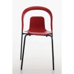 Tira Metal Ayaklı Plastik Sandalye Kırmızı
