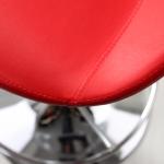Gloria Çemberli Bar Sandalyesi (Kırmızı Deri)
