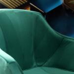 Focus Transmisyon Boyalı Ayaklı Sandalye (Yeşil Kumaş)