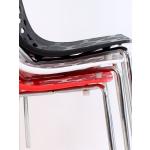 Anzer krom ayaklı plastik sandalye siyah