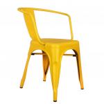 Tolix Kollu Metal Sandalye Sarı
