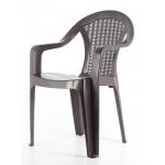 Barça Kollu Plastik Sandalye Kahve (Sınırlı Stok)