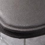 Simge Krom Eyfel Ayaklı Bar Sandalyesi (Koyu Gri Nubuk)