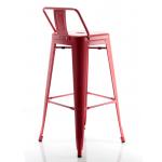 Sırtlı Tolix Bar Sandalyesi Kırmızı ( Kampanyalı )