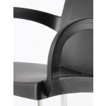 Roma Plastik Sandalye Siyah