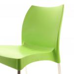 Crey Alüminyum Ayaklı Plastik Sandalye Yeşil