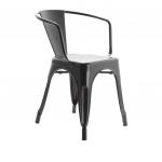 Tolix Kollu Metal Sandalye Siyah (50 adet sınırlı)