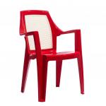 Lenda Kollu Plastik Sandalye Kırmızı