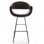 Samista Boyalı Eyfel Ayaklı Bar Sandalyesi Kahverengi
