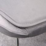 Rivera Krom Transmisyon Ayaklı Metal Sandalye (Açık Gri Kumaş)