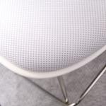 Swella Sabit krom Ayaklı Bar Sandalyesi 75H (Beyaz)