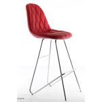 Aymes Krom Eyfel Ayaklı Bar Sandalyesi Kırmızı