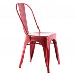 Tolix kolsuz metal sandalye kırmızı