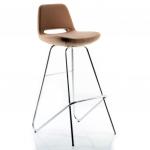 Rasko Eyfel krom ayaklı bar sandalyesi  (Kumaş 419)
