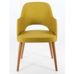 Batum Kollu Ahşap Sandalye Sarı