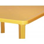 100x100 anaokulu tipi alçak plastik masa sarı